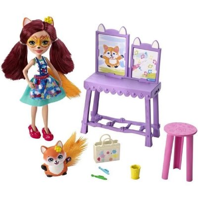 MATTEL Playset Enchantimals L'Atelier de peinture du renard 