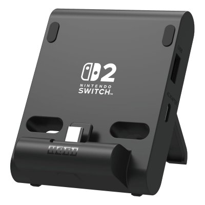 HORI PlayStand portable  &agrave; double USB Noir pour Nintendo Switch 2 