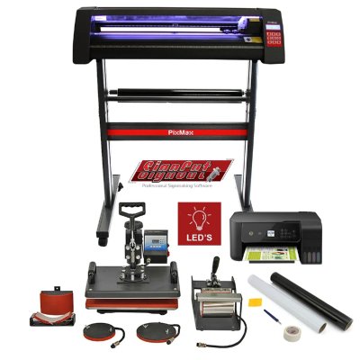 MONSTERSHOP Plotter de D&eacute;coupe & Presse &agrave; Chaud 5 en 1 avec Kit de D&eacute;coupe, Logiciel SignCut Pro