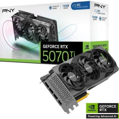 PNY - Carte graphique - GEFORCE RTX&trade; RTX 5070Ti - 16GB - STD OC