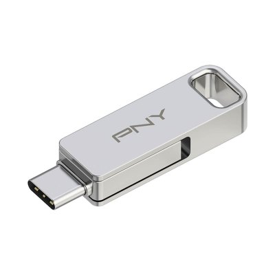 PNY  DUO LINK Unidad Flash USB-A/USB-C 64GB Acero Inoxidable
