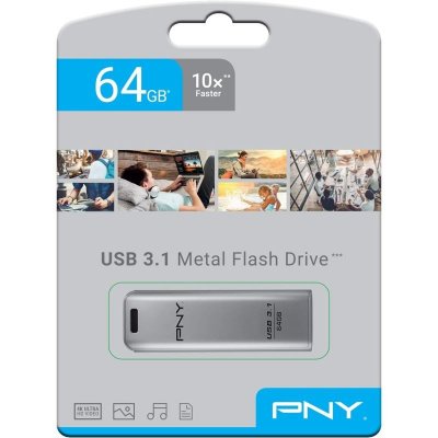 PNY  Elite Steel Usb 3.1 64gb Pendrive Argent&eacute;