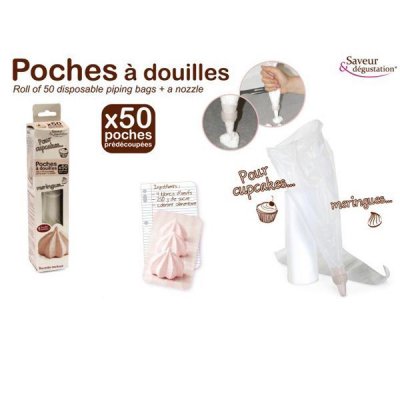 GENERIQUE Poche &Agrave; Douilles Lily Cook Jetable X25 Avec Douille X1 M24