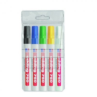  Pochette de 5 marqueurs peinture assortis - Assorties - Edding