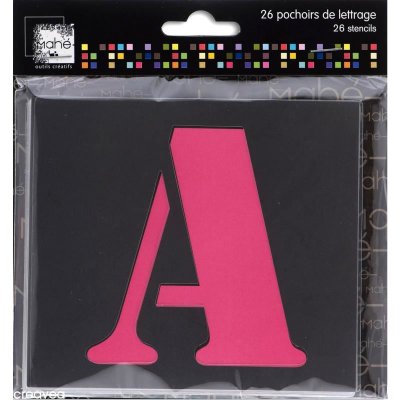 TOGA Pochoir lettre majuscule - Alphabet 9 cm - 26 pcs