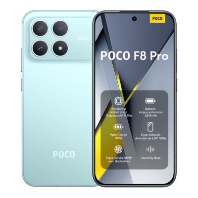 XIAOMI POCO F8 Pro (5G) 512 Go, Bleu - Neuf