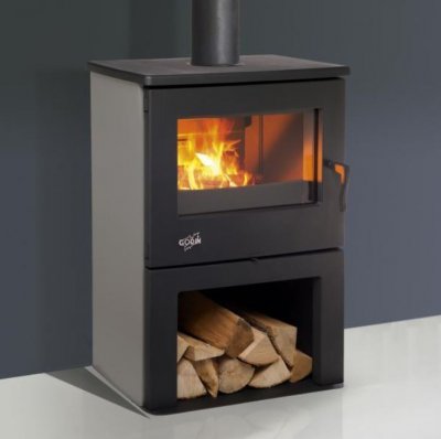GODIN Po&ecirc;le &agrave; bois Chinon 8,5kW acier &eacute;maill&eacute; GRIS ARGENTE - 362113GRISARG