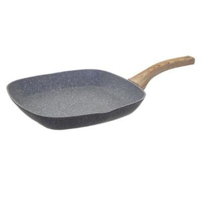 FIVE SIMPLY SMART Po&ecirc;le grill en aluminium - D. 28 cm - Effet pierre grise