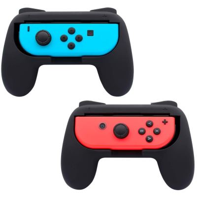  Poignee x2 pour Manette Joy-Con NINTENDO Switch Ergonomique Lot de 2 (NOIR)