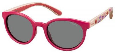 POLAROID  lunettes de soleil 8014/Smbt/AI junior rondes fuchsia/gris