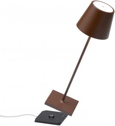 ZAFFERANO Poldina Pro Corten lampe de table led rechargeable et dimmable