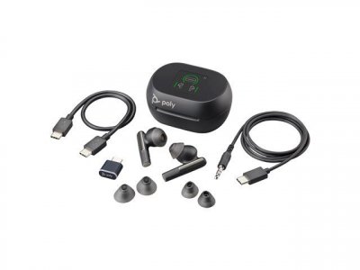 POLY  Voyager Free 60+ UC &eacute;couteur noir + boite tactile USB-C