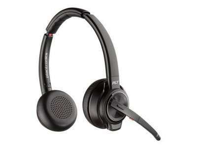 PLANTRONICS POLY W8220 Casque Sans fil Arceau Bureau/Centre d'appels Bluetooth Noir