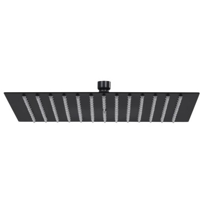 VIDAXL Pomme de douche pluie Acier inoxydable 40x40 cm Carr&eacute;e Noir