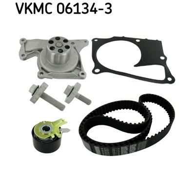 SKF Pompe &agrave; eau + kit de courroie de distribution  VKMC 06134-3