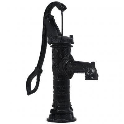 VIDAXL Pompe &agrave; eau manuelle de jardin Fonte  Noir
