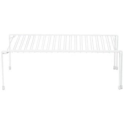 COMPACTOR Pont de rangement extensible en m&eacute;tal  finition &eacute;poxy blanc