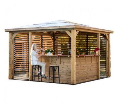HABRITA Pool House En Bois Massif  - La Pool House