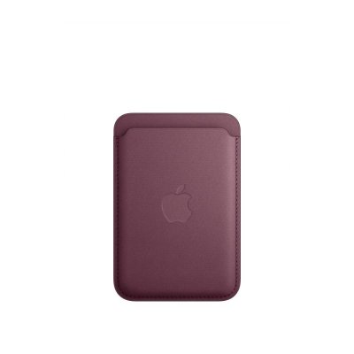 APPLE Porte-cartes en tissage fin pour iPhone avec MagSafe M&ucirc;re