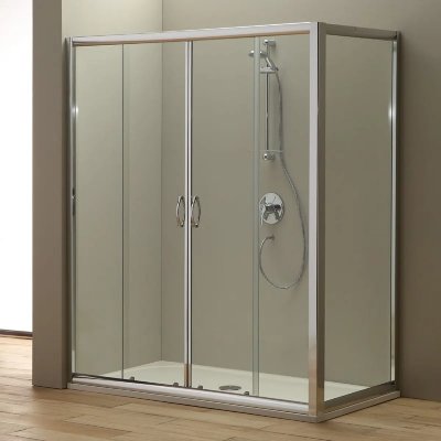 KIAMAMI VALENTINA Porte de douche -  - Giada - 170 cm - Verre tremp&eacute; - Coulissante