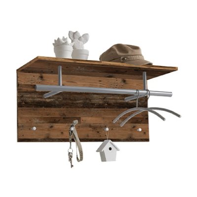 Porte-manteau mural 72x29,3x34,5 cm Marron style ancien FMD Brun