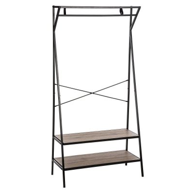 Porte-manteaux design industriel Jano - L. 80 x H. 160 cm - Noir