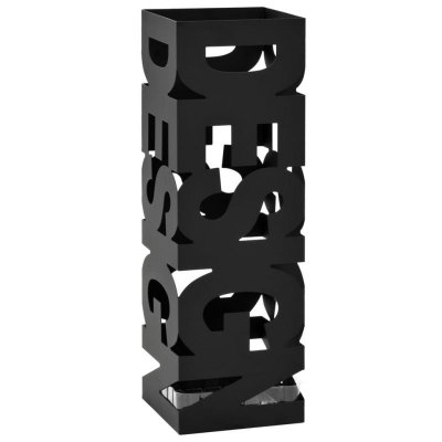 VIDAXL Porte-parapluie Design Acier Noir