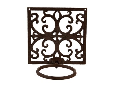 ESSCHERT DESIGN Porte-pot en fonte classique - 19,8 x 16,5 x 20,3 cm - 
