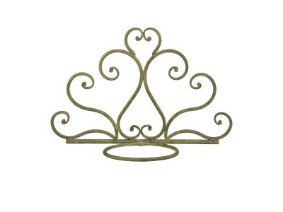 ESSCHERT DESIGN Porte-pot en m&eacute;tal vieilli - l 14,5 cm x l 31,8 cm x h 21,9 cm - vert