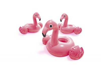 INTEX Porte verre gonflable Flamant Rose - 
