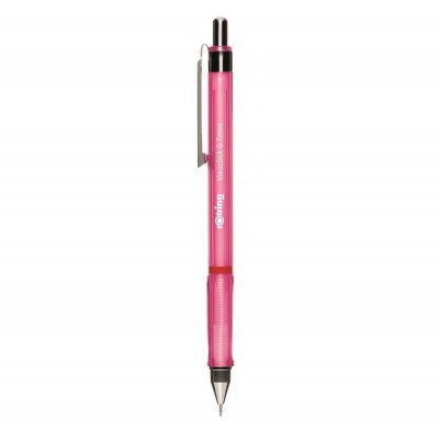 ROTRING Portemine  VisuClick &agrave; m&eacute;canisme &agrave; d&eacute;clic - Largeur de trait 0,7mm - Mine HB - Coloris Rose