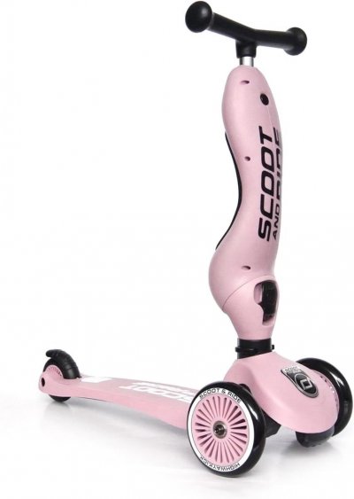 SCOOT AND RIDE Porteur &eacute;volutif en trottinette Highwaykick 1 rose 