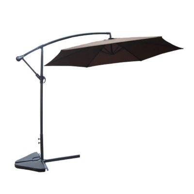 CONCEPT USINE Porticcio chocolat : Parasol d&eacute;port&eacute; &Oslash; 300cm 