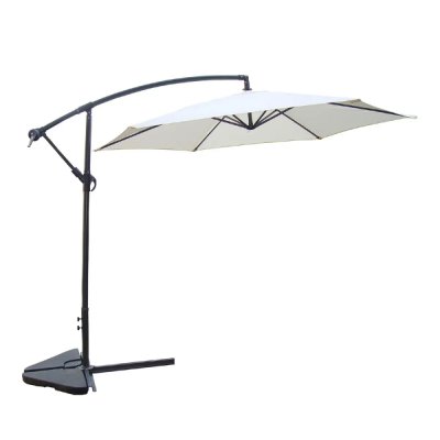 CONCEPT USINE Porticcio &eacute;cru : Parasol d&eacute;port&eacute; &Oslash; 300cm 