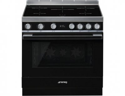SMEG PORTOFINO 90cm INDUCTION NOIR - CPF9IPBL