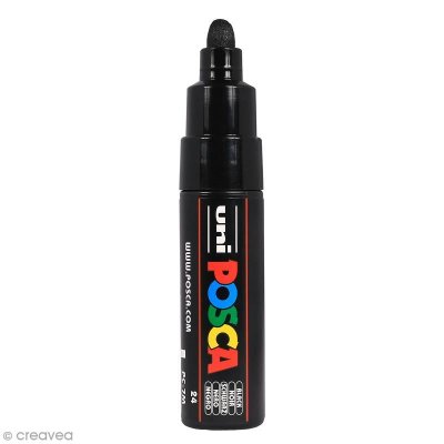 POSCA  Lot de 3 Marqueurs pointe large conique PC7M N Noir