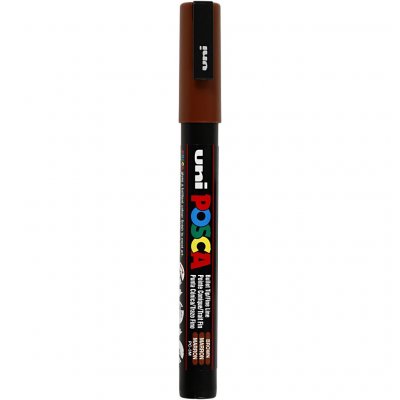 UNI BALL POSCA Marqueur Pte conique fine POSCA PC3M 0,9 - 1,3mm Marron