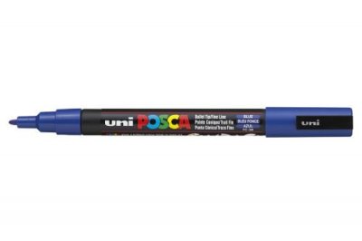 POSCA   marqueur &agrave; pigment pc-3m, bleu fonc&eacute; noir