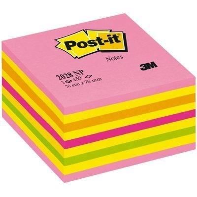 POST IT Post-It - Cube De 450 Feuilles 76x76mm N&eacute;on Rose 5 Couleurs