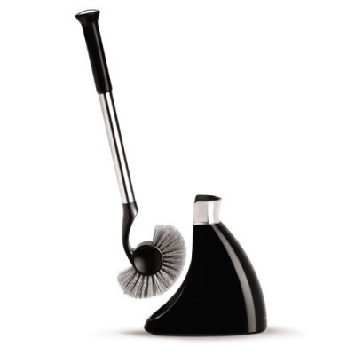 SIMPLEHUMAN Pot &agrave; balai WC demi-lune noir 
