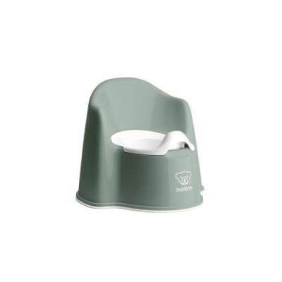 BABYBJORN Pot b&eacute;b&eacute; fauteuil vert profond et blanc BabyBj&ouml;rn
