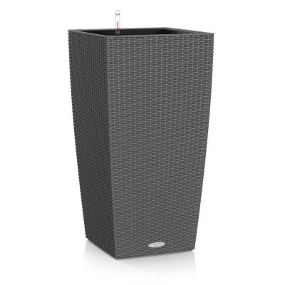 LECHUZA Pot carr&eacute; plastique  Cottage muscade 40 x 40 x h.75 cm