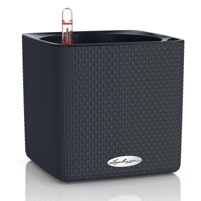 LECHUZA Pot Cube Color 16  Kit Complet 16 cm - Ardoise - Ardoise