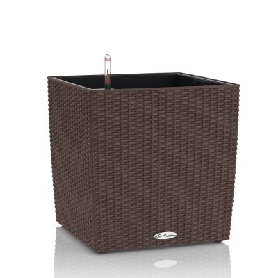  Pot Cube Cottage 30 Lechuza Kit Complet 30 cm - Chocolat - Chocolat