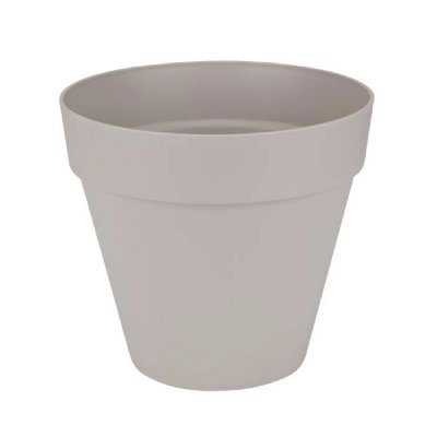 ELHO Pot de fleurs rond avec roues Loft Urban - &oslash; 50 cm - Gris chaud - 