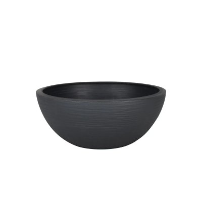 Pot de fleurs vasque en plastique EDA Graphit UP anthracite - &Oslash; 30 cm