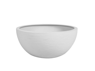 Pot de fleurs vasque en plastique Graphit UP blanc c&eacute;rus&eacute; - &Oslash; 30 cm