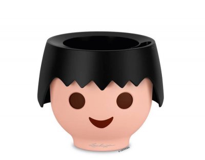 LECHUZA Pot OJO - Kit Complet, noir corbeau - 21 &times; 21 &times; 15,75 cm