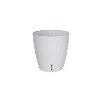 RIVIERA Pot plastique &agrave; r&eacute;serve d'eau  Diam.35 x H.33 cm blanc 