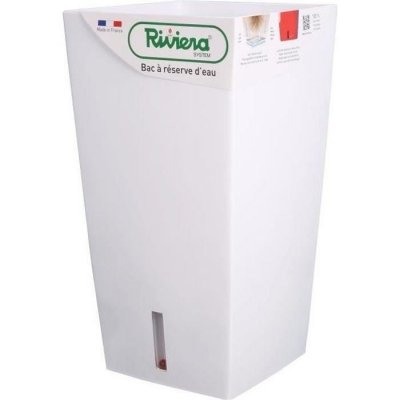 RIVIERA Pot plastique  645202 L.28 x l.28 x H.52 cm blanc 
